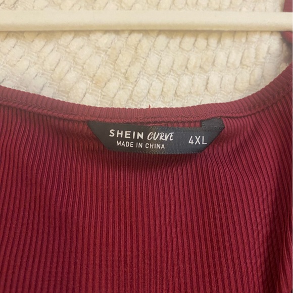 SHEIN burgundy bodysuit Size 4XL - Picture 5 of 6